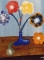 Quatre fleurs dans un vase 60x80cm - Claude Océga