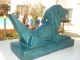 Le chienx bronze teinté bleuté 25x40x14cm - Claude Océga