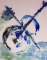 Le violon bleu 30x40cm - Claude Océga
